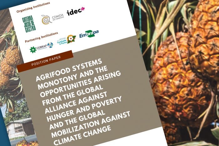 Position paper - Agrifood Systems Monotony And The Opportunities Arising FromThe Global Alliance Against Hunger And Poverty And The Global Mobilization Against Climate Change