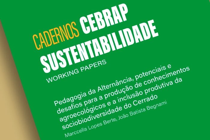 Nova edição dos Cadernos Cebrap Sustentabilidade – Working Papers – volume 4 - n. 1.